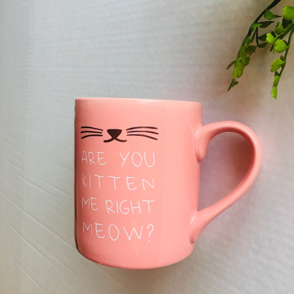 Cute kitten pink mug
